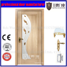 Puerta combinada de madera interior estilo europeo